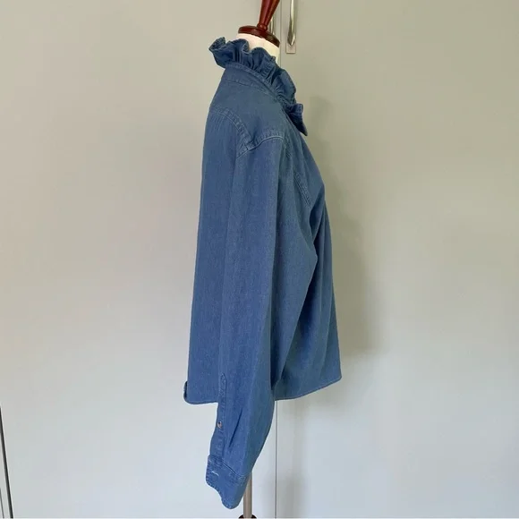 Women's Denim KMJ Shirt Quarantina Style Large - Picture 5 of 16